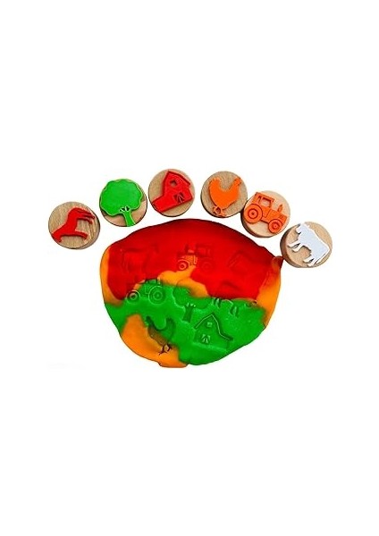 Ahşap Damga Çiftlik Seti (6 Adet Damga)