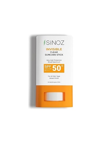 Sinoz SPF50+ Nemlendirici ve Yatıştırıcı Yüksek Korumalı Şeffaf Stick Güneş Kremi 15 Gr. Pa++++