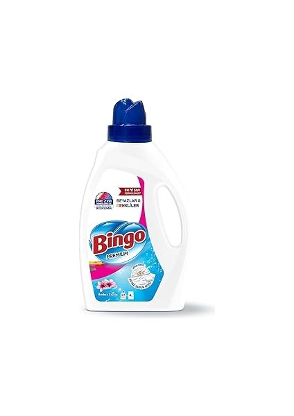 Bingo Sıvı Deterjan 1755 Ml, Renkli & Beyaz, Amber