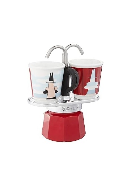 - Set Express: Ocak Üstü Espresso Pişirici + 2 Cups - Magrite Serisi