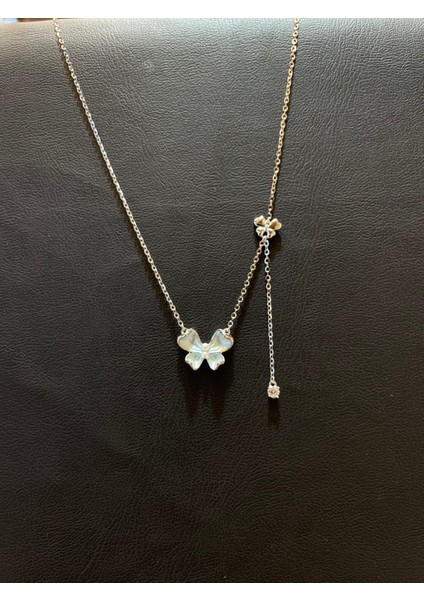 Ithal Kelebek Model Minimal Kelebekli Kadın Gümüş Kolye