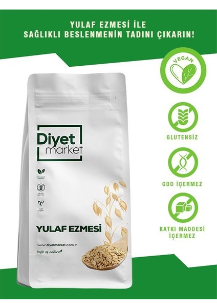 Glutensiz Yulaf Ezmesi 500 Gram Katkısız Doğal Vegan Sağlıklı Analizli