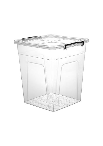 Şeffaf Plastik Saklama Kutusu, Kilitli Kapaklı (30 Li̇tre)