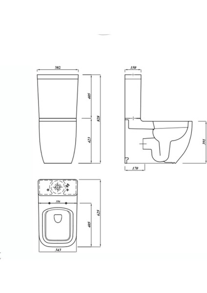 S25 Square Duvara Sıfır Kanalsız Klozet+Rezervuar+Iç Takım+Klozet Kapağı Set fırsatları