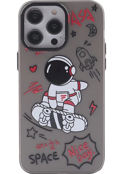 Iphone 14 Kılıf Desenli Kapak - Siyah - 1