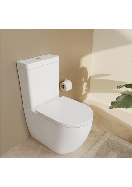 S55 Duvara Sıfır Kanalsız Klozet+Rezervuar+Iç Takım+Klozet Kapağı Set modelleri