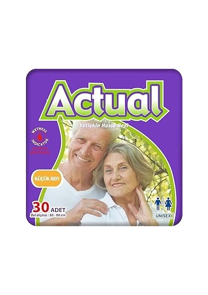 Actual Small Beden Küçük Boy Yetişkin Hasta Bezi 30 Adet