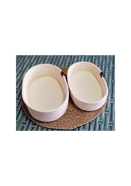 2'li Ev Banyo Hasir Sepet Jüt Kordon Ip Örme Di̇ki̇ş Çok Amaçli Havlu Düzenleyi̇ci̇ Organi̇zer