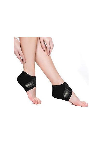 Flexy Medical Topuk Ağrısı Için 2 Adet Silikon Kumaş Topuk Çorabı, Plantar Fasiit, Topuk Dikeni, Aş