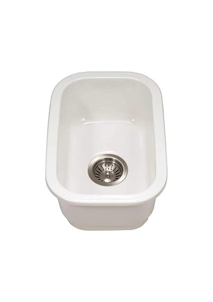 Houzer PTB-1318 Wh Fireclay Bar Lavabosu, Beyaz