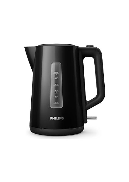 Serisi 3000 Su Isıtıcısı, 1,7 L Yaylı Kapak, Düz Isıtma Elemanı, Işık Göstergesi, Çıkarılab