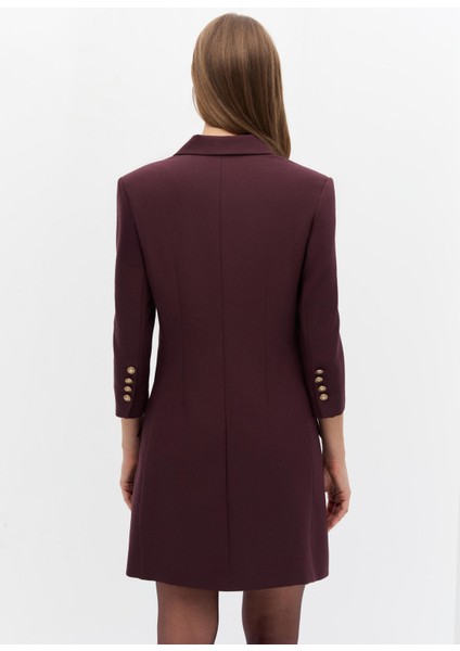 Kruvaze Mini Blazer Elbise