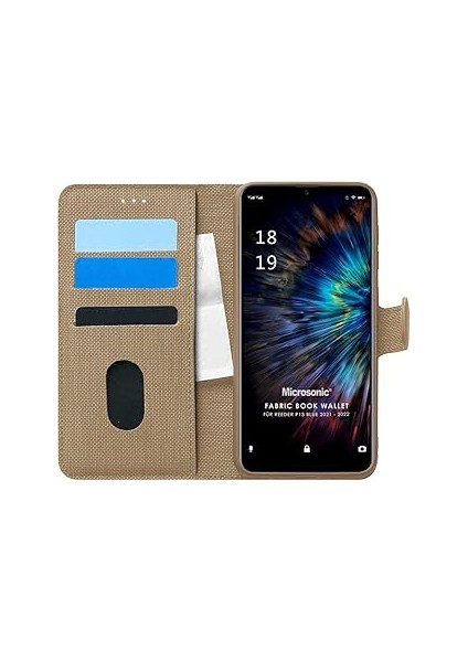Microsonic Reeder P13 2022 Için Kılıf Fabric Book Wallet [P13 2022 ile Uyumlu Kılıf
