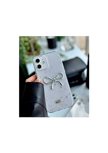 Go Aksesuar 12 ve 12 Uyumlu Simli Kurdele Oyuncak Tasarımlı Esnek Silikon Kılıf - Simlif