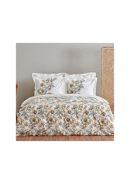 Indra %100 Pamuk Çift Kişilik Nevresim Takımı Sarı Pp