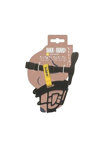 M-Pets Bark Guard Ağizlik (S) Black/yellow