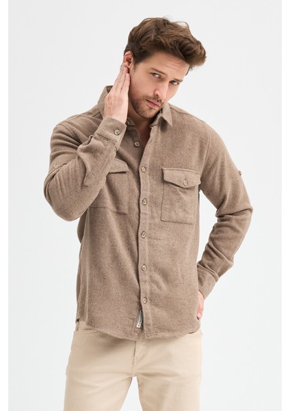 ODUNCU DÜZ ÇİFT CEP KAPAKLI U.K. GÖMLEK fiyatları