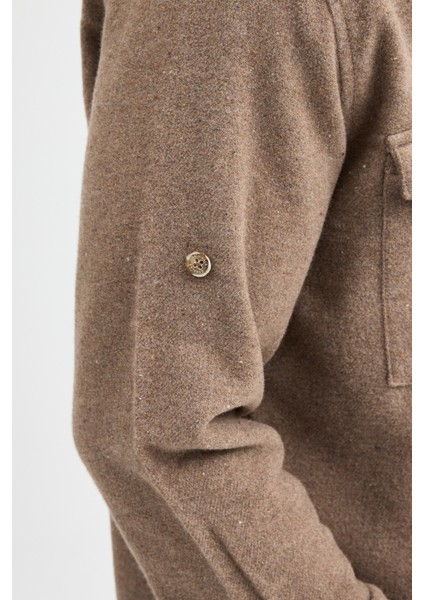 ODUNCU DÜZ ÇİFT CEP KAPAKLI U.K. GÖMLEK