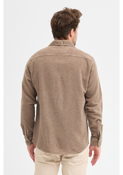 ODUNCU DÜZ ÇİFT CEP KAPAKLI U.K. GÖMLEK