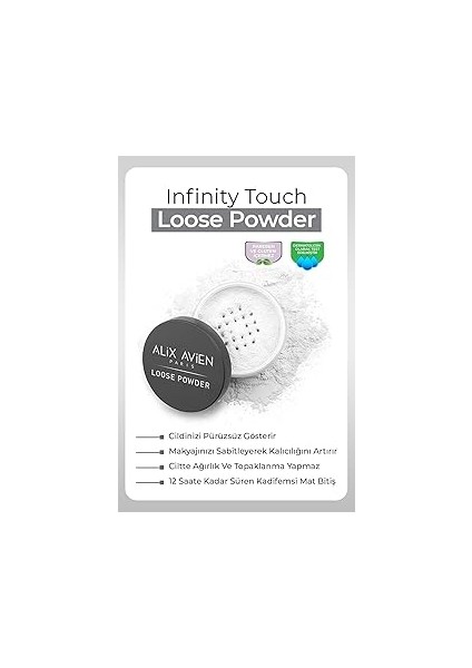 Alix Avien Ipeksi Toz Pudra - Sabitleyici Etki Mat Bitiş - Loose Powder 01 Transparent