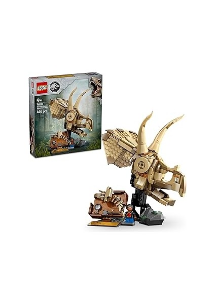 Jurassic World Dinozor Fosilleri: Triceratops Kafatası Modeli 76969; 9 Yaş Üzeri Çocuklar Için