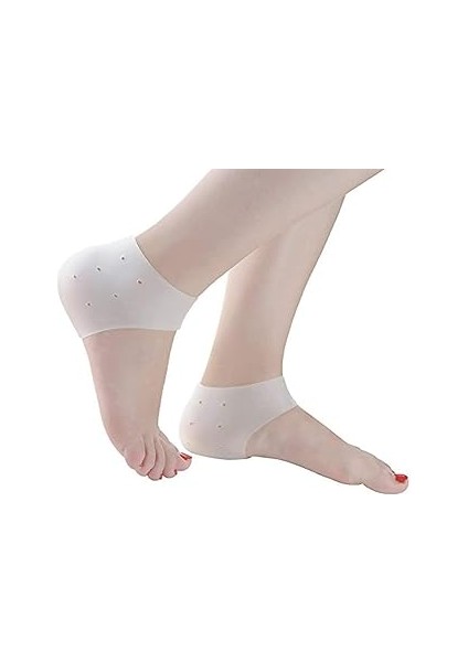 Kyrotech Silikon Topuk Koruyucu Çorap – 1 Çift | Yastıklı Topuk Pedleri | Topuk Ağrısı, Aşil Te