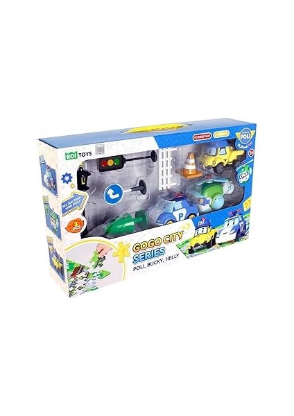 Robocar Poli Gogo City Serisi - Poli, Bucky, Helly Oyun Seti