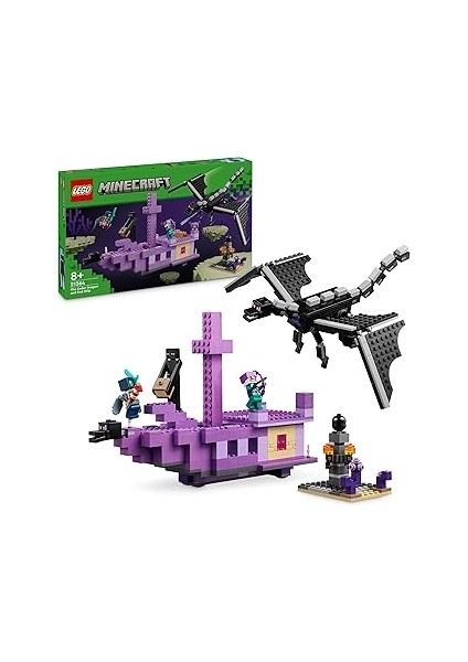 Minecraft Ender Ejderhası ve End Gemisi 21264-8 Yaş ve Üzeri Macera Oyunları Seven Çocuklar Iç