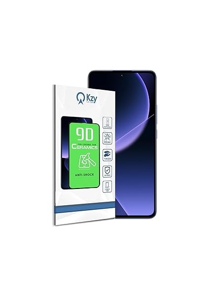 Kzy Ileti̇şi̇m 13T ile Uyumlu Tam Kaplayan Seramik Nano Esnek Ekran Koruyucu Cam