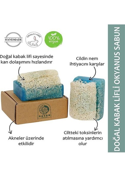 Doğal Kabak Lifli El Yapımı Okyanus Sabunu
