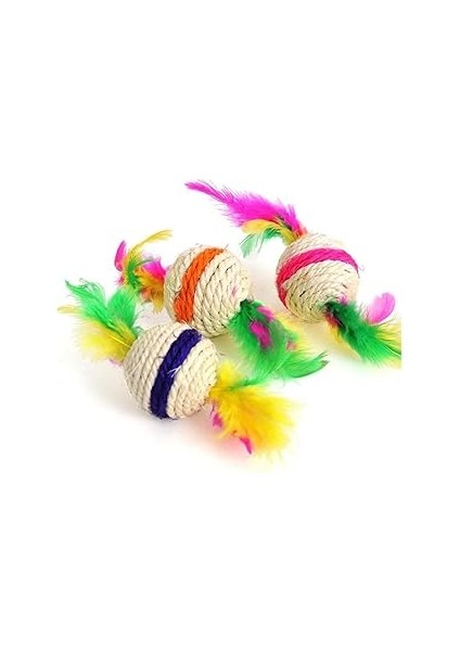 Glipet Çift Tüylü Örgü Kedi Oyun Topu 4.5 cm