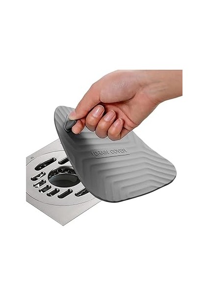 Ti̇neke Gri̇ Renk Kare Kötü Koku Önleyici Silikon Mat Banyo Mutfak Lavabo Balkon Gider Tıpası Kapağı
