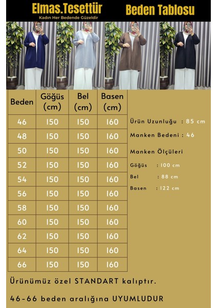 Kadın Giyim Büyük Beden Düz Renk Standart Beden Hırka modelleri