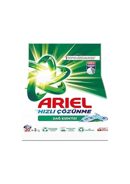 Dağ Esintisi 3 kg Hızlı Çözünme Toz Çamaşır Deterjanı