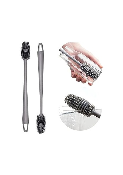 Orret Biberon Fırçası Biberon Temizlik Fırçası Silikon Fırça Şişe Temizleme Matara Temizleme B