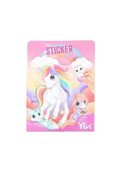 Depesche 12466 Ylvi Çıkartma Eğlenceli - Çıkartma Defteri, 12 Arka Plan Sayfası, Kendiniz Tasa