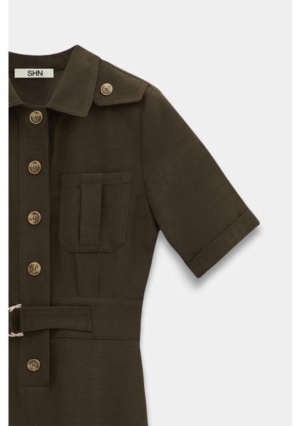 Apoletli Kemer Detaylı Elbise indirimleri