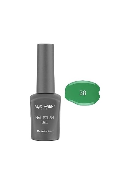 Alix Avien Uv Kalıcı Koyu Yeşil Oje 38 - Gel Polish - 12 ml
