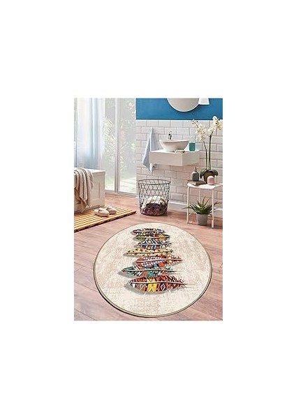 Chilai Rovny Çap 100X100 cm Banyo Halısı Djt