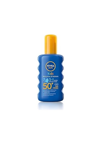 Sun SPF50 Çocuklar Için Güneş Koruyucu Vücut Spreyi 200ML, Anında Uva Koruması, 5ı 1ARADA Bak