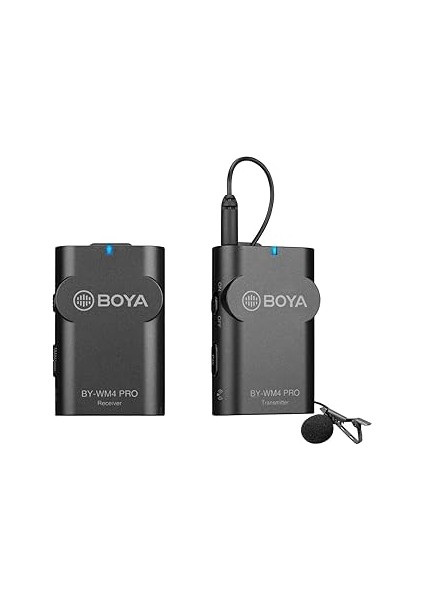 Boya By-Wm4 K1 Kablosuz Yaka Mikrofonu, 3.5 mm Jak, 84DB, 50 M Çalışma Mesafesi, 1 Adet