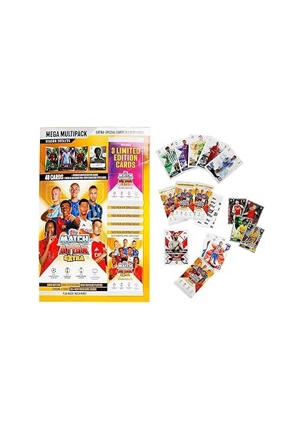 Topps Match Attax Extra 24/25 Multipack (52 Kart, 3 Rastgele x Factor Le Kartı ve Özel Imza Ta