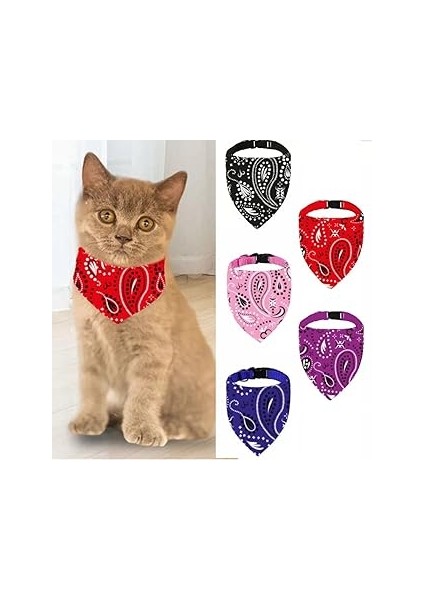Ti̇neke Evci̇l Hayvan Kedi̇ Boyun Tasmasi Yakalik Önlük Fular Kirmizi 210