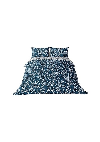 Brielle Queen Size Saten Nevresim Seti Lacivert