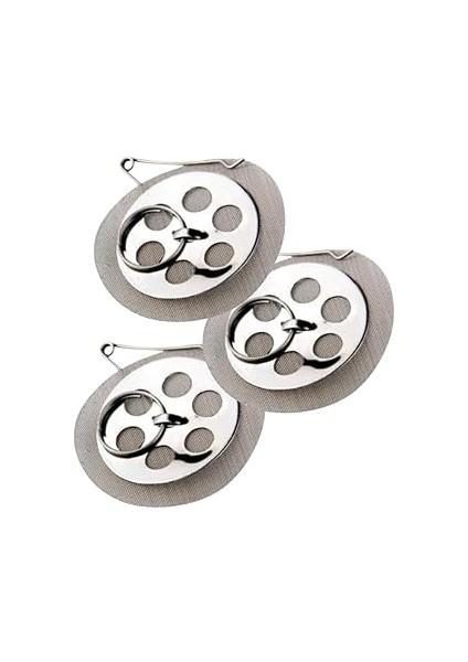 Çay Demleme Süzgeci, 3'lü Set, Demlik Içi Sök-Tak Süzgeç, Universal Uyumlu