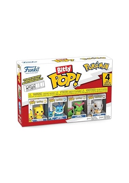 Bitty Pop: Pokemon- Pikachu 4'lü Paket, Oyuncak Figür