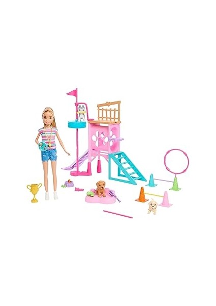 Bebek, 3 Köpek Figürü ve Aksesuarlar Içeren Köpekçik Oyun Parkuru Oyuncağı Oyun Seti, 20'den