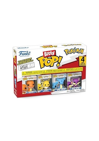 Bitty Pop: Pokemon- Charmander 4'lü Paket, Oyuncak Figür