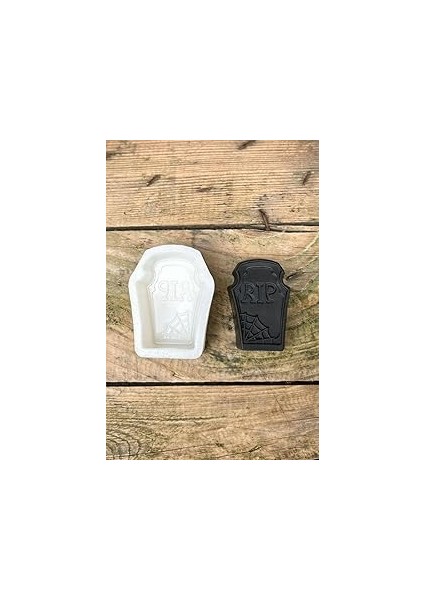 Rufus Mezar Taşı Rip Yazılı Mum Kalıbı (Silikon) (1 Adet)
