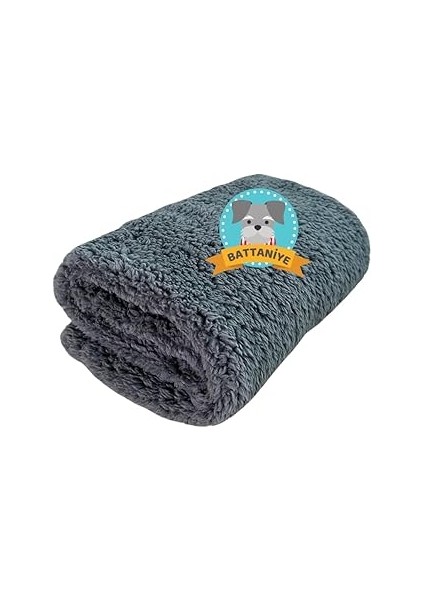 Beylini Kedi Köpek Battaniyesi Peluş Evcil Hayvan Uyku Battaniyesi Yıkanabilir Gri (80X100)